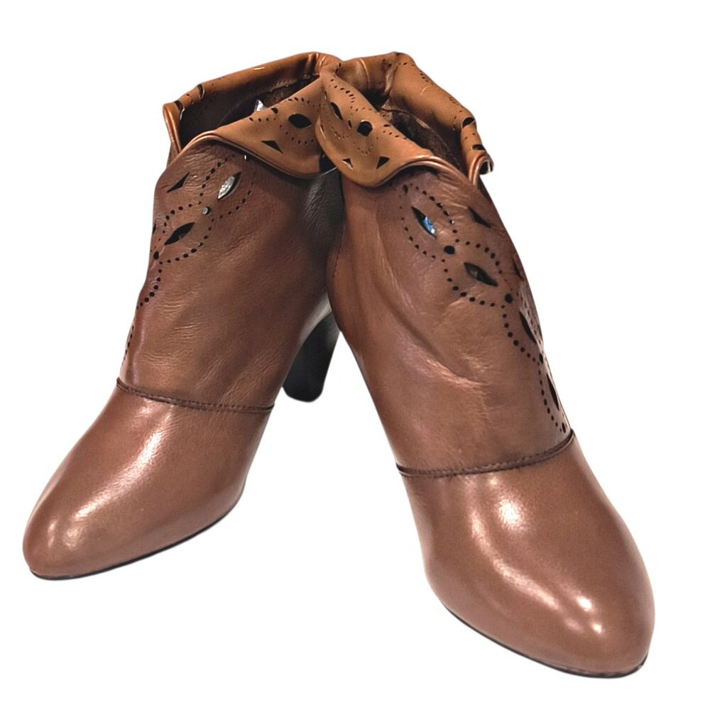 Miz Mooz Whiskey Leather Denny Ankle Boots
